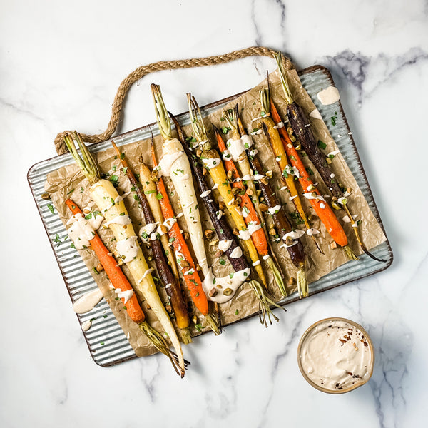 Roasted Carrots with Spicy Tahini Dipping Sauce - Joyva