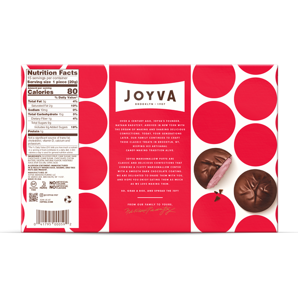 Cherry Marshmallow Puffs - Joyva