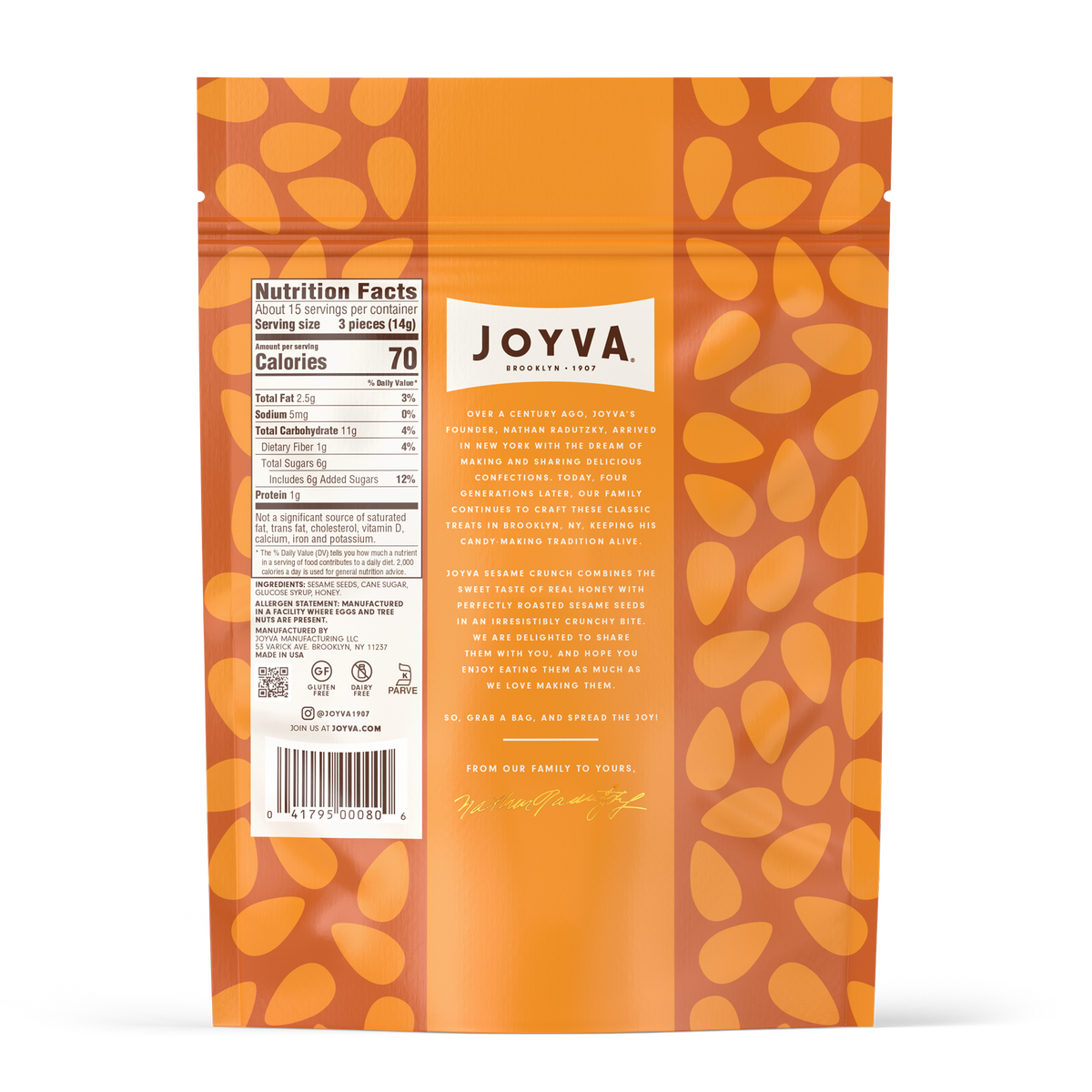 Sesame Crunch containing 8.00oz